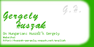 gergely huszak business card
